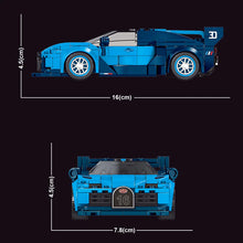 Lade das Bild in den Galerie-Viewer, Blauer Sportwagen